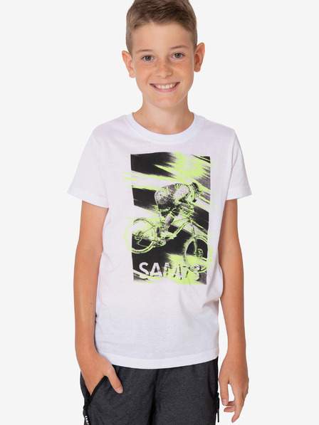 Bílé klučičí tričko s potiskem SAM 73