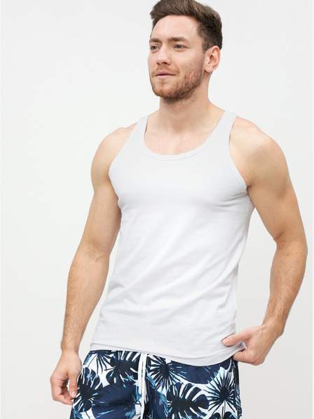 Bílé pánské basic tílko Jack & Jones AKCE