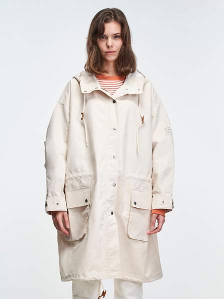 Béžový dámský lehký nepromokavý oversize kabát Levi´s® Sloan