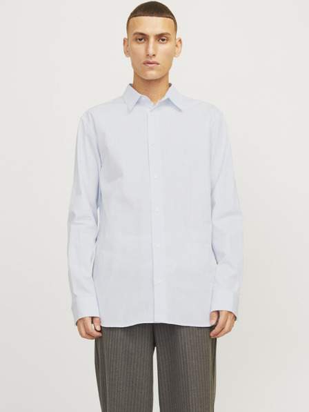 Bílo-modrá pánská pruhovaná košile Jack & Jones Bushwick