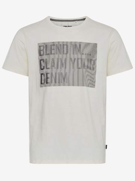 Bílé tričko s potiskem Blend nejlevnější