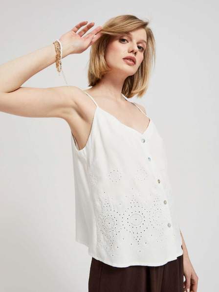Bílý dámský top Moodo VÝPRODEJ