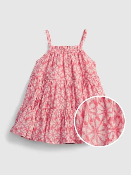 Baby šaty gauze tiered floral GAP