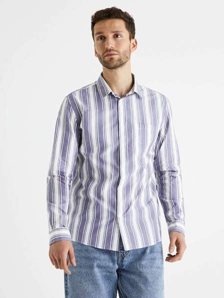 Bavlněná košile Bastripes Celio