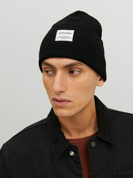 Černá čepice Jack & Jones Clong