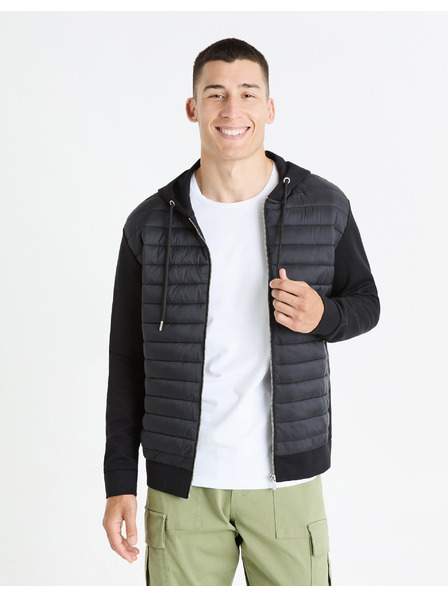 Černá pánská prošívaná bunda Celio Fequilted