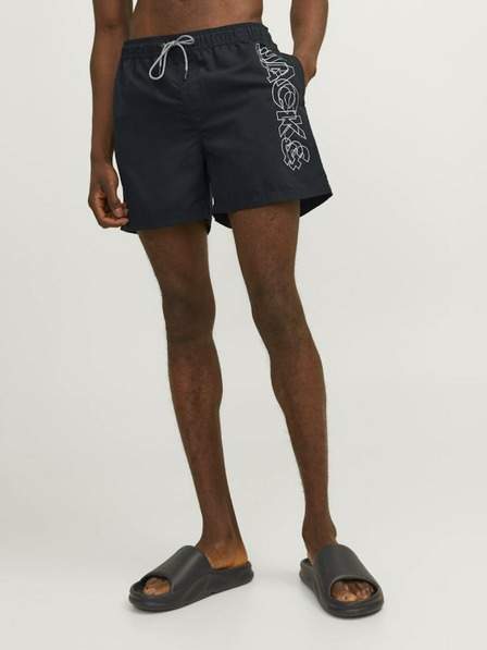 Černé pánské plavky Jack & Jones Fiji LEVNĚ