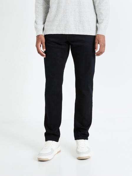 Černé pánské straight fit džíny Celio Fobody15