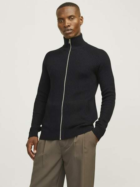 Černý pánský svetr na zip Jack & Jones
