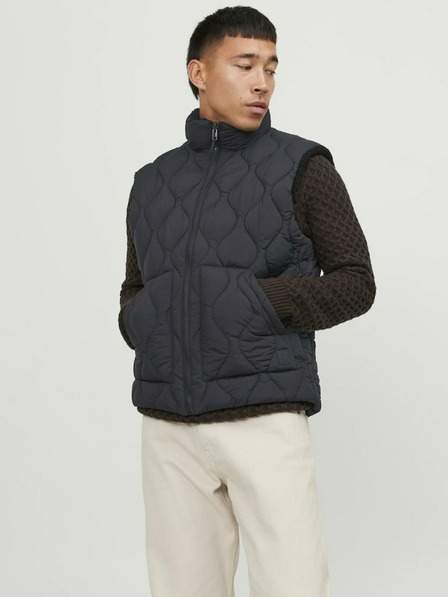 Černá pánská oboustranná vesta Jack & Jones Side SLEVA
