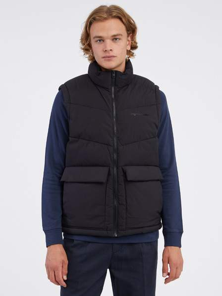Černá pánská prošívaná vesta Jack & Jones Vester
