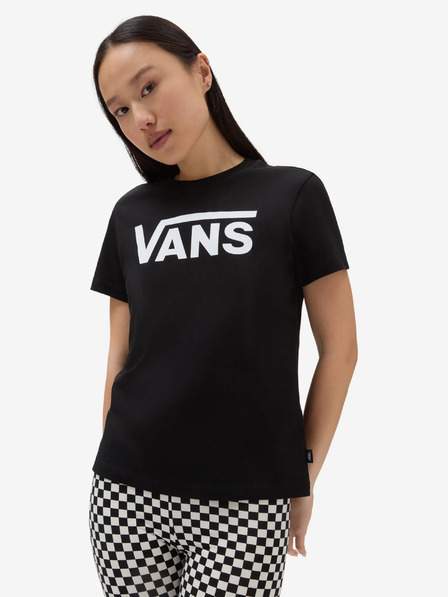 Černé dámské tričko s potiskem VANS Flying V Crew