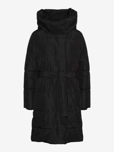 Černý dámský prošívaný kabát Vero Moda Leoniekate