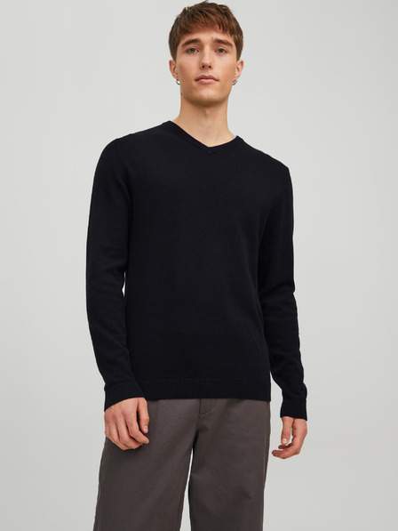 Černý pánský basic svetr Jack & Jones Basic
