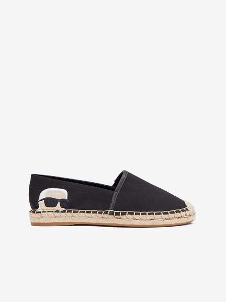Černé dámské espadrilky KARL LAGERFELD Kamini Embro AKCE