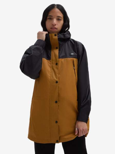 Černo-hnědá dámská nepromokavá parka VANS Lake Effect Rain Block