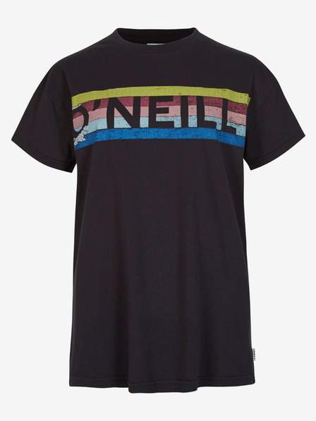 Černé dámské tričko s potiskem O´Neill CONNECTIVE GRAPHIC LONG TSHIRT