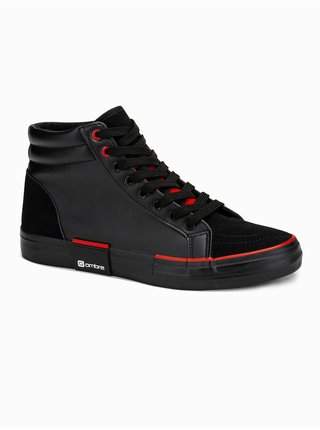 Černé pánské sneakers boty Ombre Clothing T376