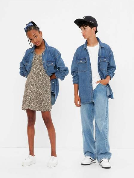 Dětská džínová oversize košile Unisex GAP