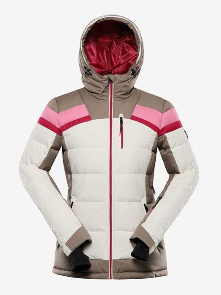 Dámská péřová lyžařská bunda s membránou ptx ALPINE PRO FERERA creme
