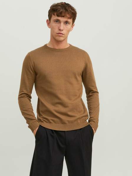 Hnědý pánský basic svetr Jack & Jones Basic