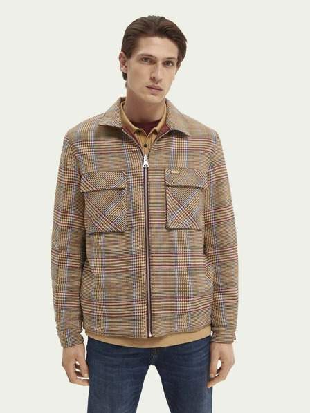 Hnědo-béžová pánská oboustraná bunda Scotch & Soda