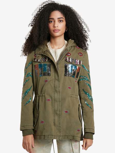 Khaki dámská lehká bunda Desigual Flix nejlevnější