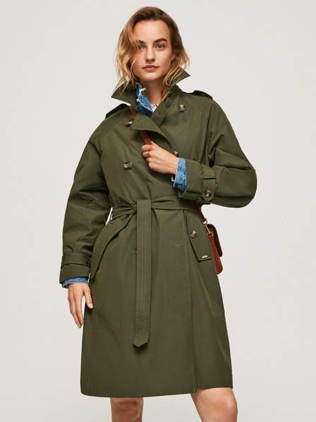 Khaki dámský trenčkot Pepe Jeans Ava AKCE