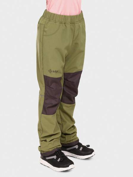 Khaki dětské softshellové kalhoty Kilpi RIZO