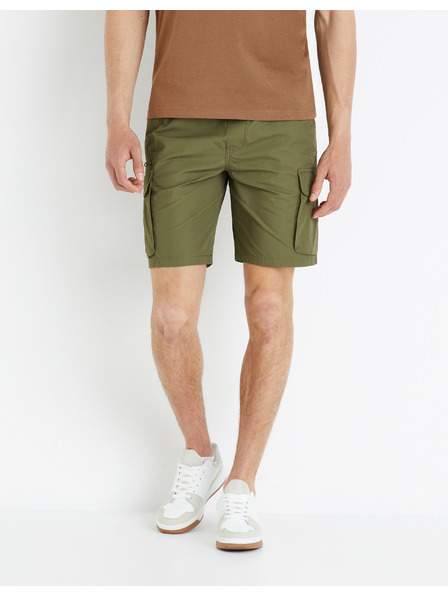 Khaki pánské kraťasy Celio Fostopbm