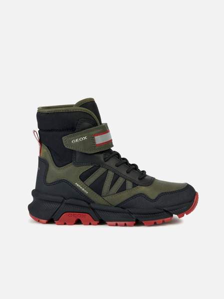 Khaki chlapecká kotníková obuv Geox Flexyper Plus AKCE