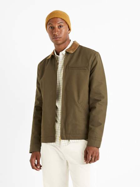 Khaki pánská nepromokavá bunda Celio Cujacket