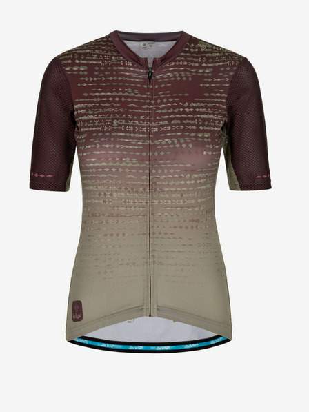 Khaki-vínový dámský cyklistický dres Kilpi RITAEL-W