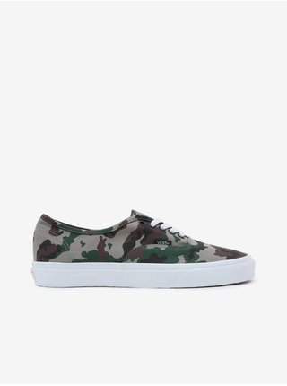 Khaki pánské vzorované tenisky VANS UA Authentica