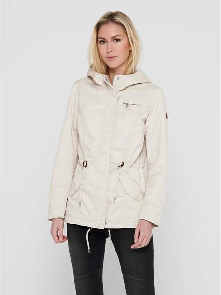 Krémová parka ONLY Lorca