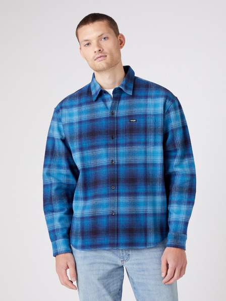 Modrá pánská vzorovaná košile Wrangler