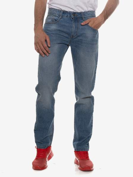 Modré pánské straight fit džíny SAM 73 VÝPRODEJ