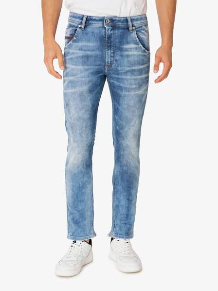 Modré pánské straight fit džíny Diesel Krooley-T