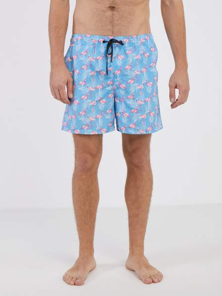 Modré pánské vzorované plavky Jack & Jones Fiji