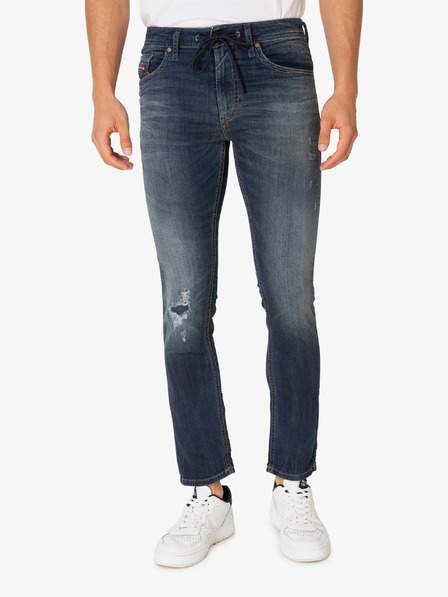 Modré pánské zkrácené slim fit džíny Diesel Thommer