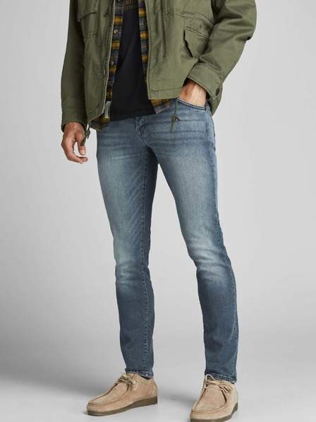 Modré skinny fit džíny Jack & Jones Glenn VÝPRODEJ