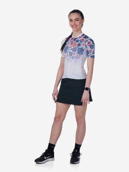 Modro-bílý dámský květovaný cyklistický dres Kilpi ORETI