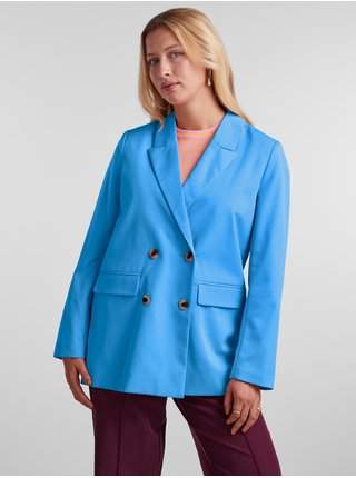 Modré dámské oversize sako Pieces Thelma