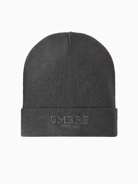 Pánská pletená čepice s vyšitým nápisem Ombre Clothing