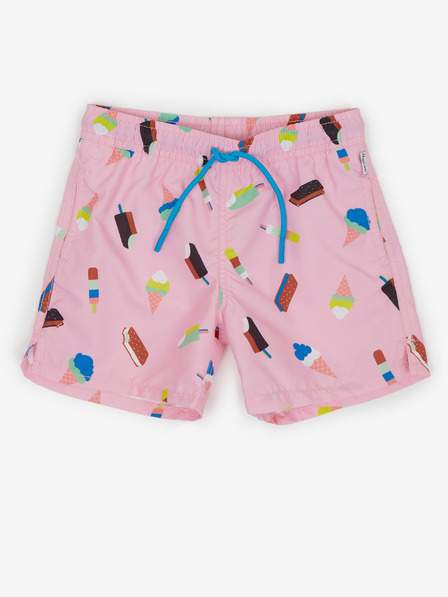 Růžové klučičí vzorované plavky Happy Socks
