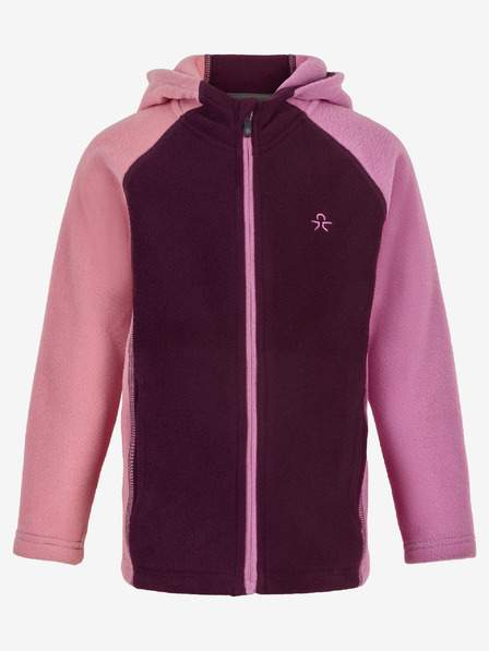 Růžovo-fialová holčičí lehká bunda s kapucí Color Kids