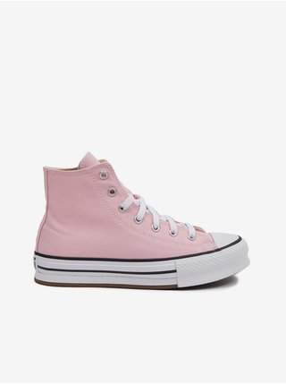 Růžové holčičí kotníkové tenisky Converse Chuck Taylor All Star Seasonal LEVNĚ