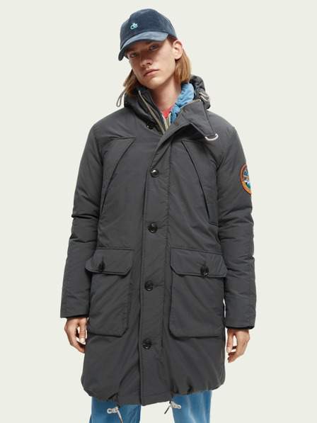 Šedá pánská zimní parka Scotch & Soda