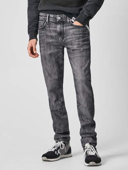 Šedé pánské slim fit džíny Pepe Jeans Stanley