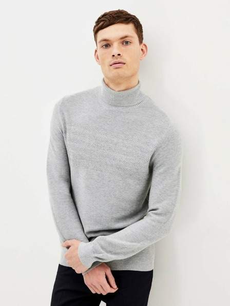 Světle šedý pánský basic rolák Celio Pewave